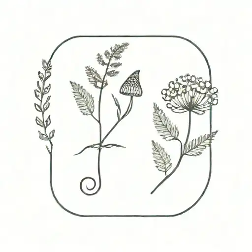 Hidden Semi Colon Ferns Mushrooms