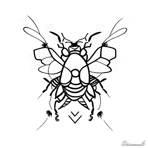 Abstract Bee Feminine