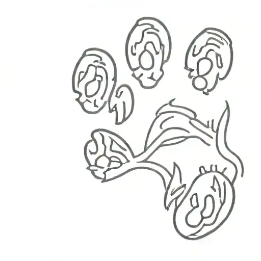 Cocker Spaniel Dog Paw Print