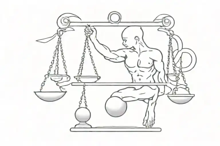 Cancer Holding A Weighing Scale Balanced