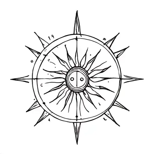 A Hand Tattoo Symboling The Rising And Set Of The Sun An Entire Astrology Symbolising 13