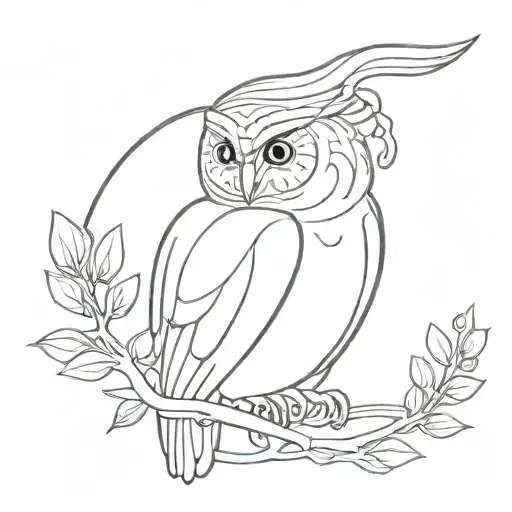 Athena With Owl