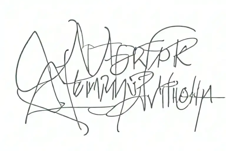 Hard Work And Determination Lettering