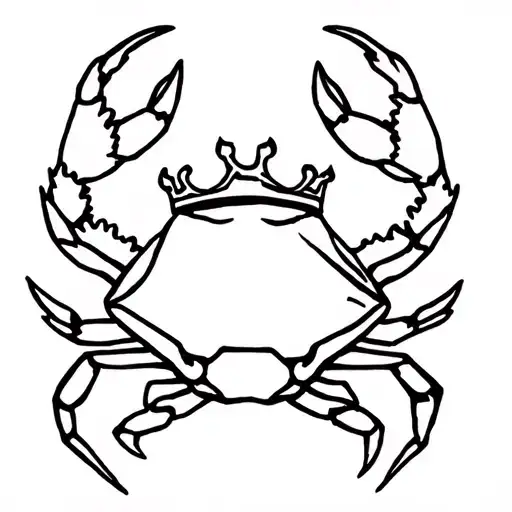 Medivle Crab Crest Heraldry Crown