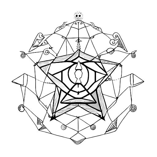 Leo Constellation Star Sign With Half Moon