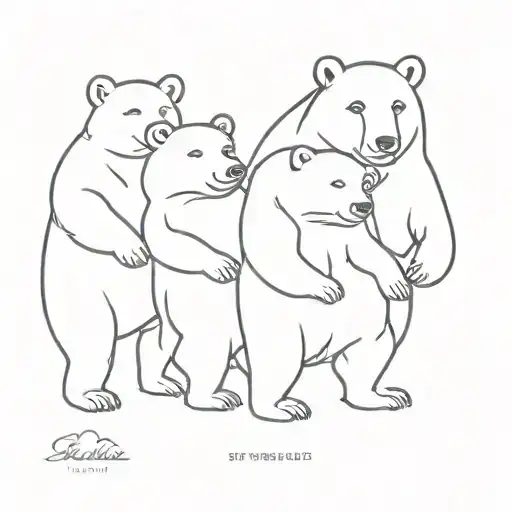 3 Bears In Line
