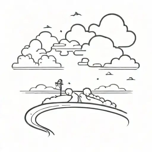 Road And Cloud Background