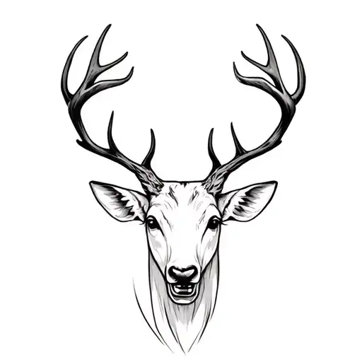 A Deer Baring It's Fangs