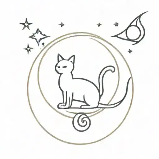 Cat On A Moon Rising