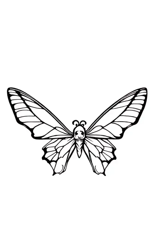 Skull Butter Fly