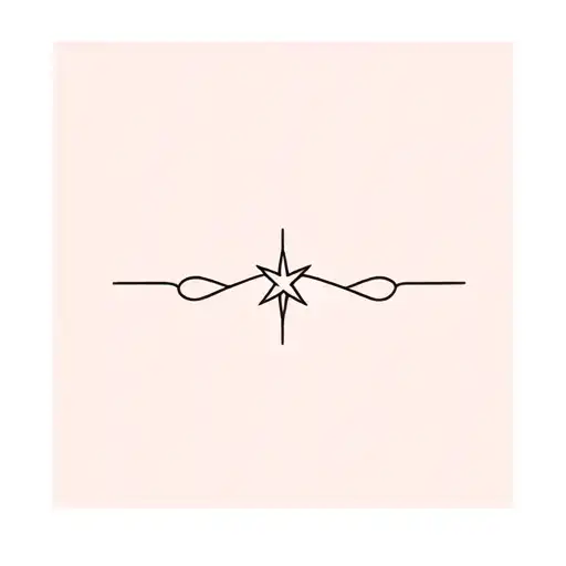 Infinity Smybol And Fine Line Star