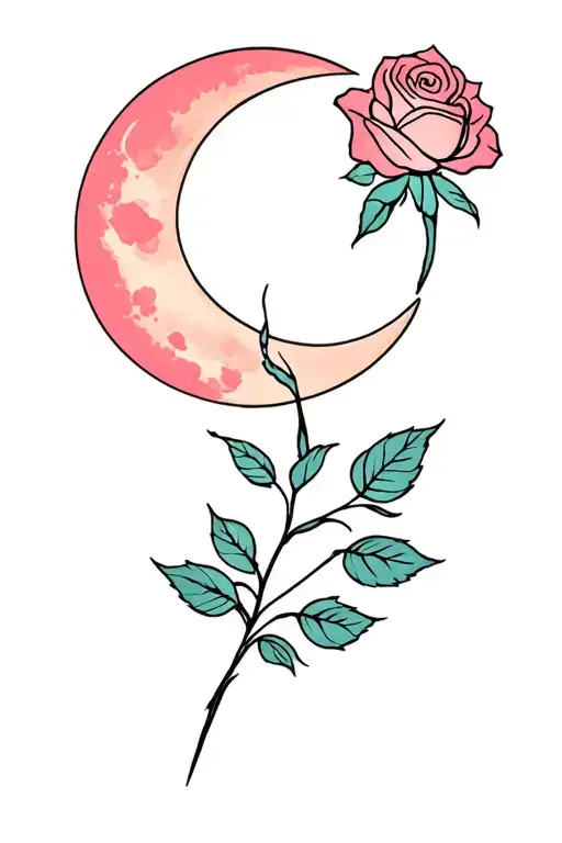 Rose And Moon