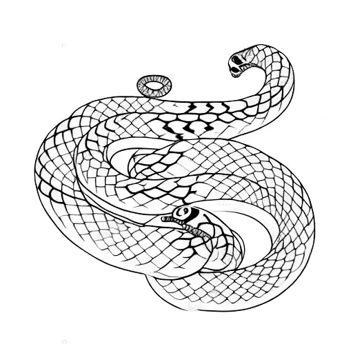 Vertical Snake With Death Japanese