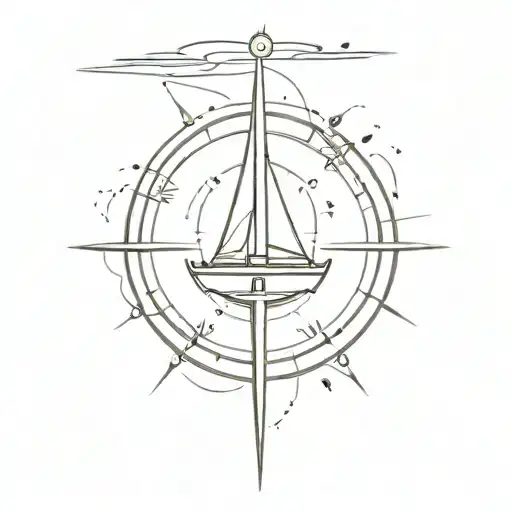 Boat Inside The Compass