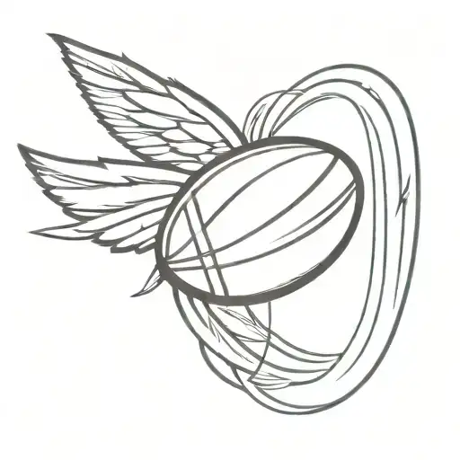 A Stylized Rugby Ball With Wings Symbolizing Freedom And Strength
