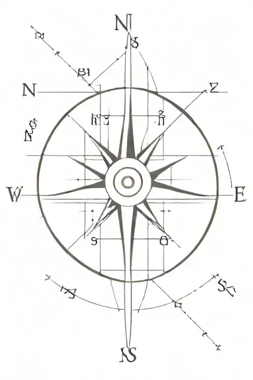 Compass And Coordinate Numbers To Picture