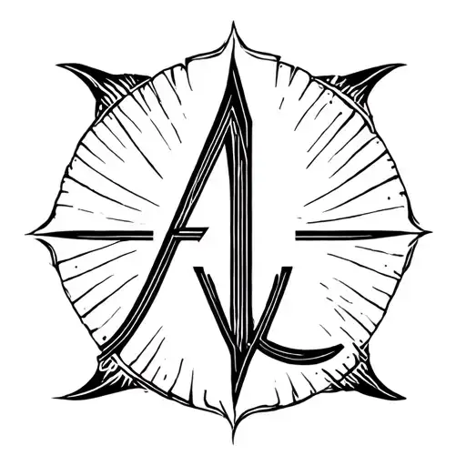 Initials A Nad L Font Tattoo Design