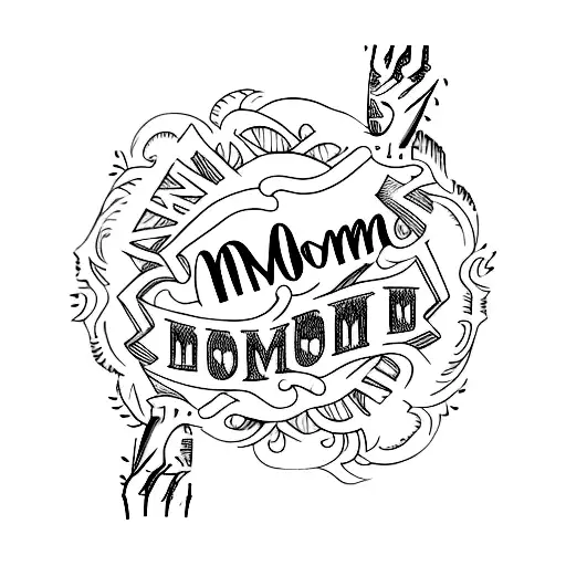 Hand Tattoo Saying The Names Mom Dad And Nathan