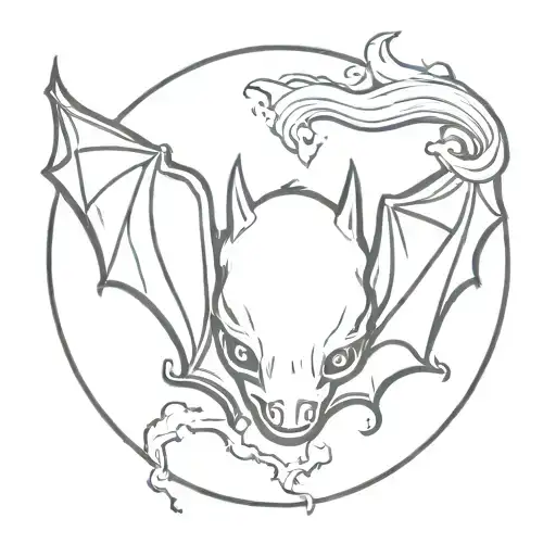 Bat Smoking Cigarette