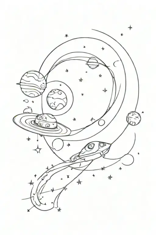 Whimsical Outer Space Scenery