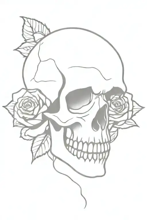 Skull With Roses