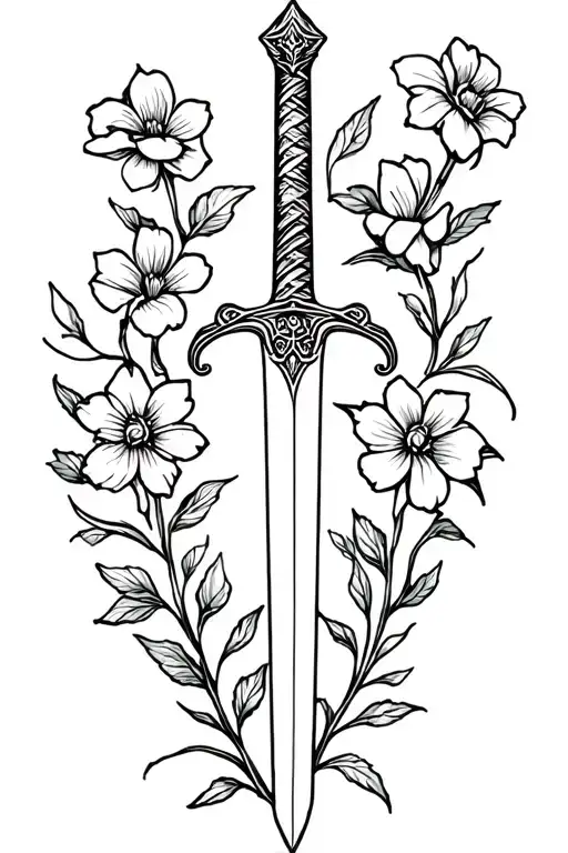 Sword And Flowers