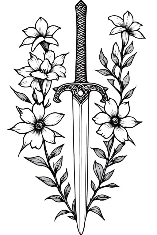 Sword And Flowers