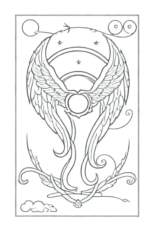 Horseshoe With Halo And Angel Wings