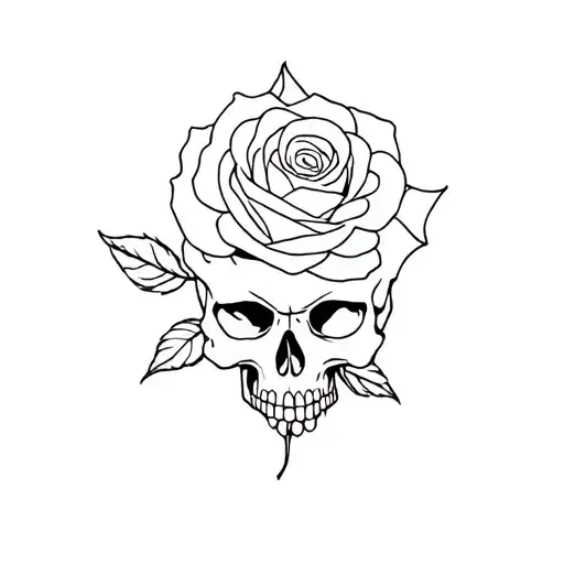 Skull And Rose