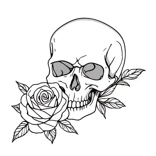 Skull And Rose