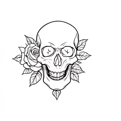 Skull And Rose