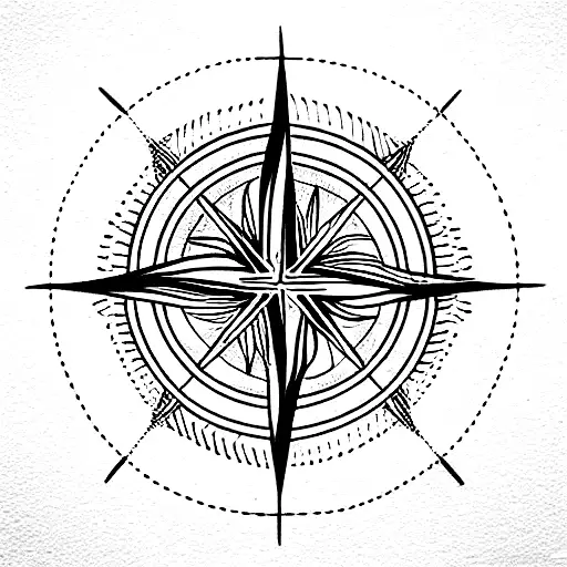 Pheonix Branching Onto Constellation And Compass Inside A Mandala