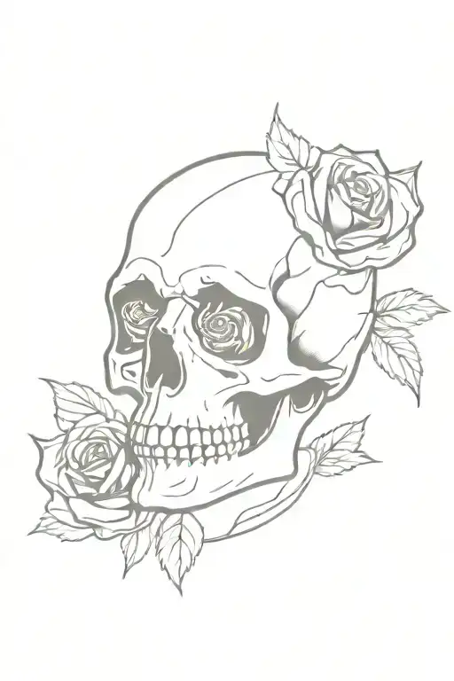 Skull And Rose