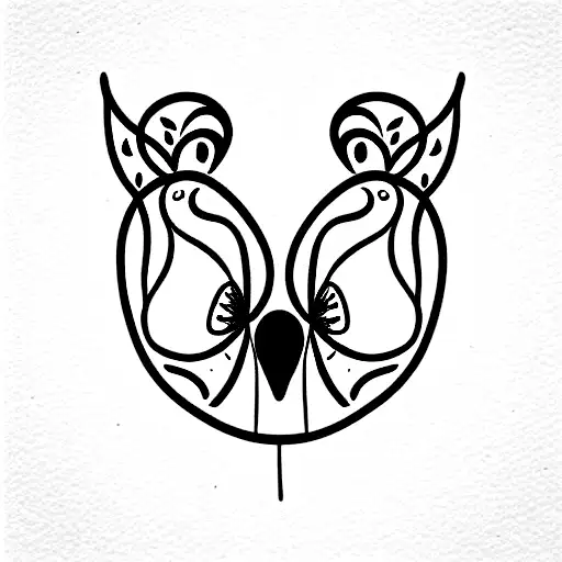 Redbud Flower And Forget Me Not And Owl And Fireweed And Blue Berries And Bear