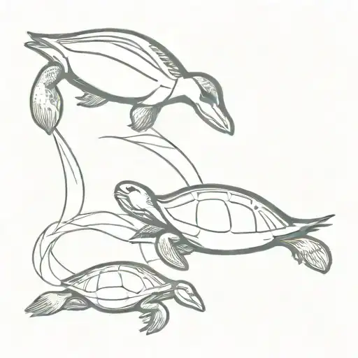 Mallard Duck Blue Crab And Fish