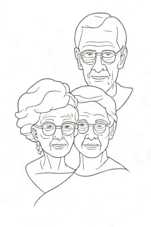 Grandma And Grandad Outline