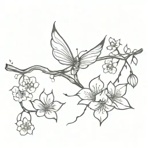 A Fairy Wings Cherry Blossom Swing