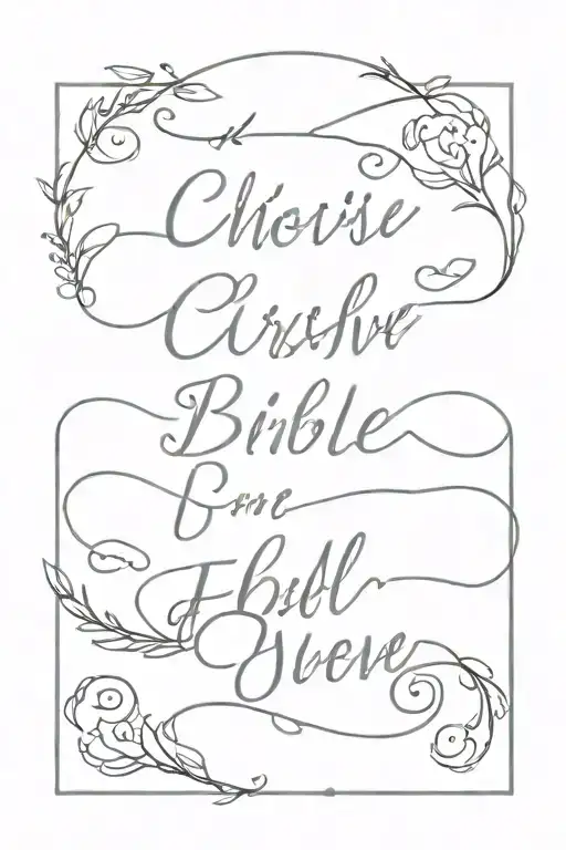 Cursive Writing Bible Verse