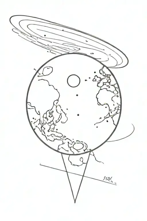 A Black And White Tattoo Of The Photograph A Pale Blue Dot