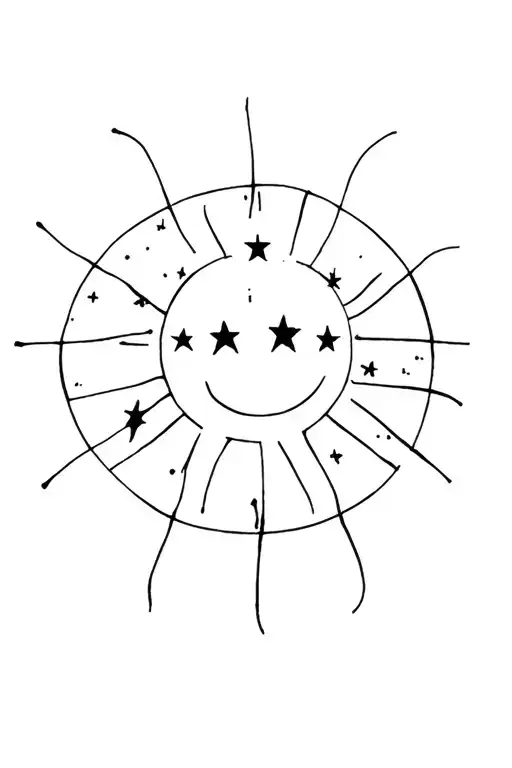 3 Stars A Sun Behind