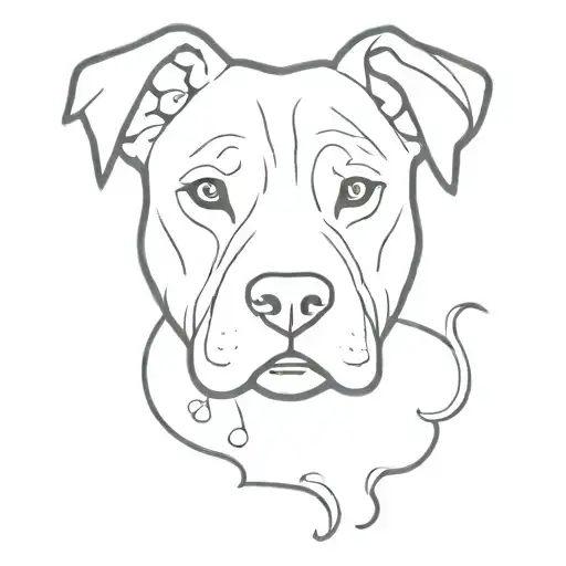 Pit Bull Paw Print Surrounded