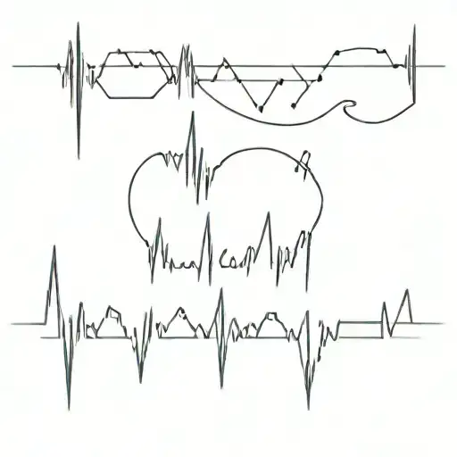 Computer Code Heartbeat Line Music