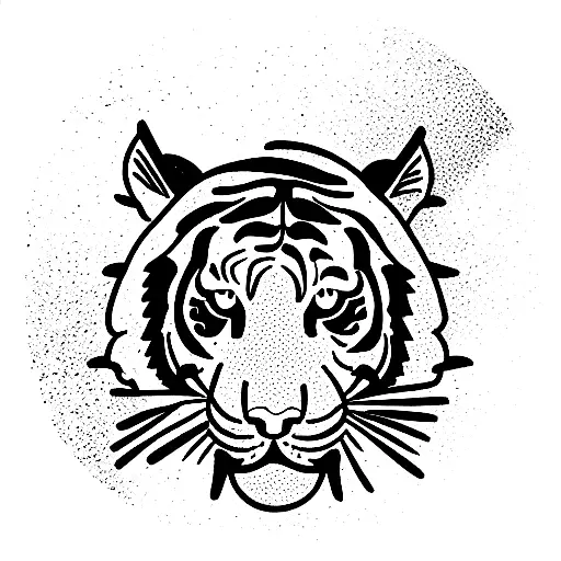 Tiger Waling Under An Arch Of Flowers Lowers