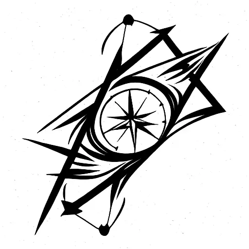 Scorpion Constellation With Compass