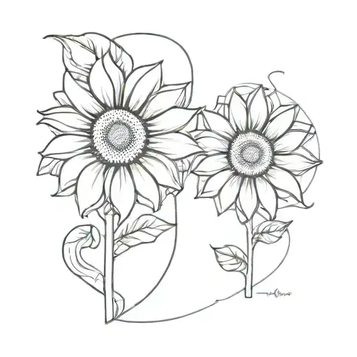 Sunflower With Hourglass