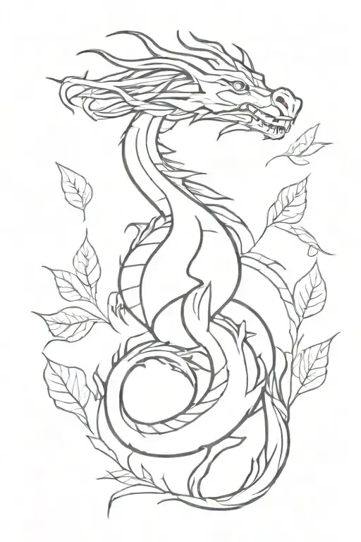 Dragon And Leaves