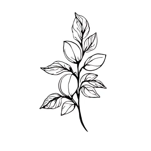 Flower Stem With Leafs