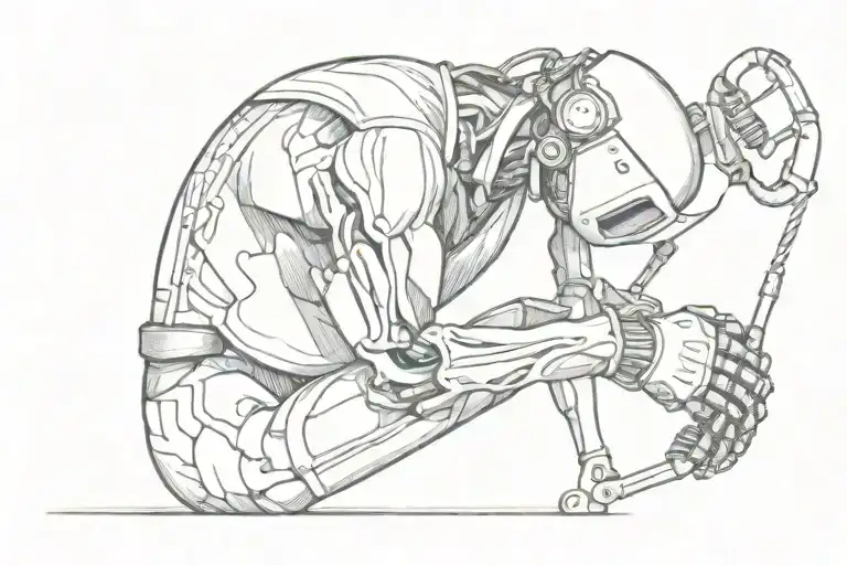 Welder Welding Bones In Arm Realism