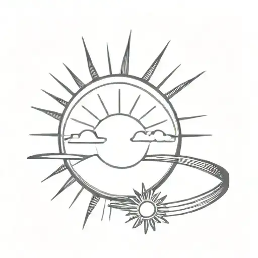 Sun And Band On Forearm
