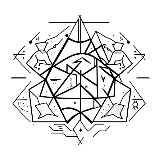 A Minimalist Tattoo Of An Open Book With The Big Dipper Shining Through Its Pages